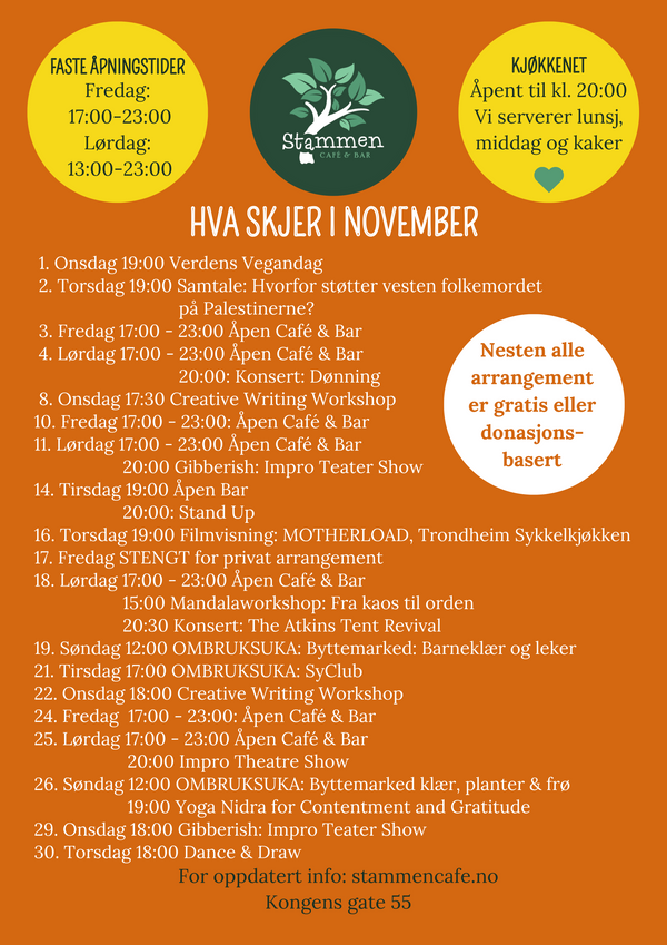Mye spennende som skjer i november!